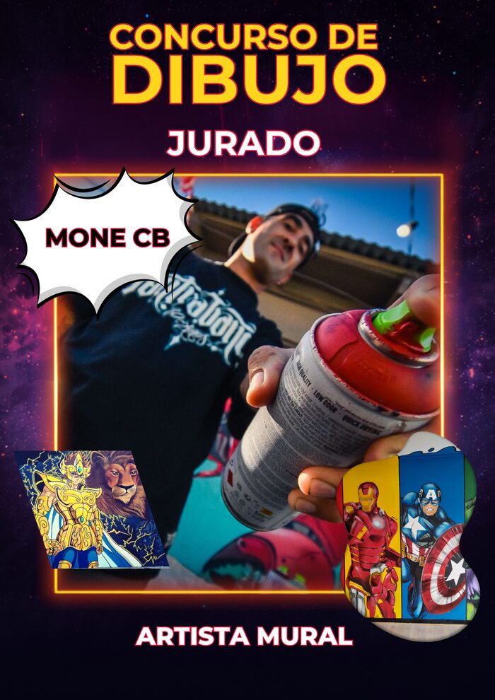 Mone CB, artista mural, jurado del Concurso de Dibujo de Tandil Con en Tandil