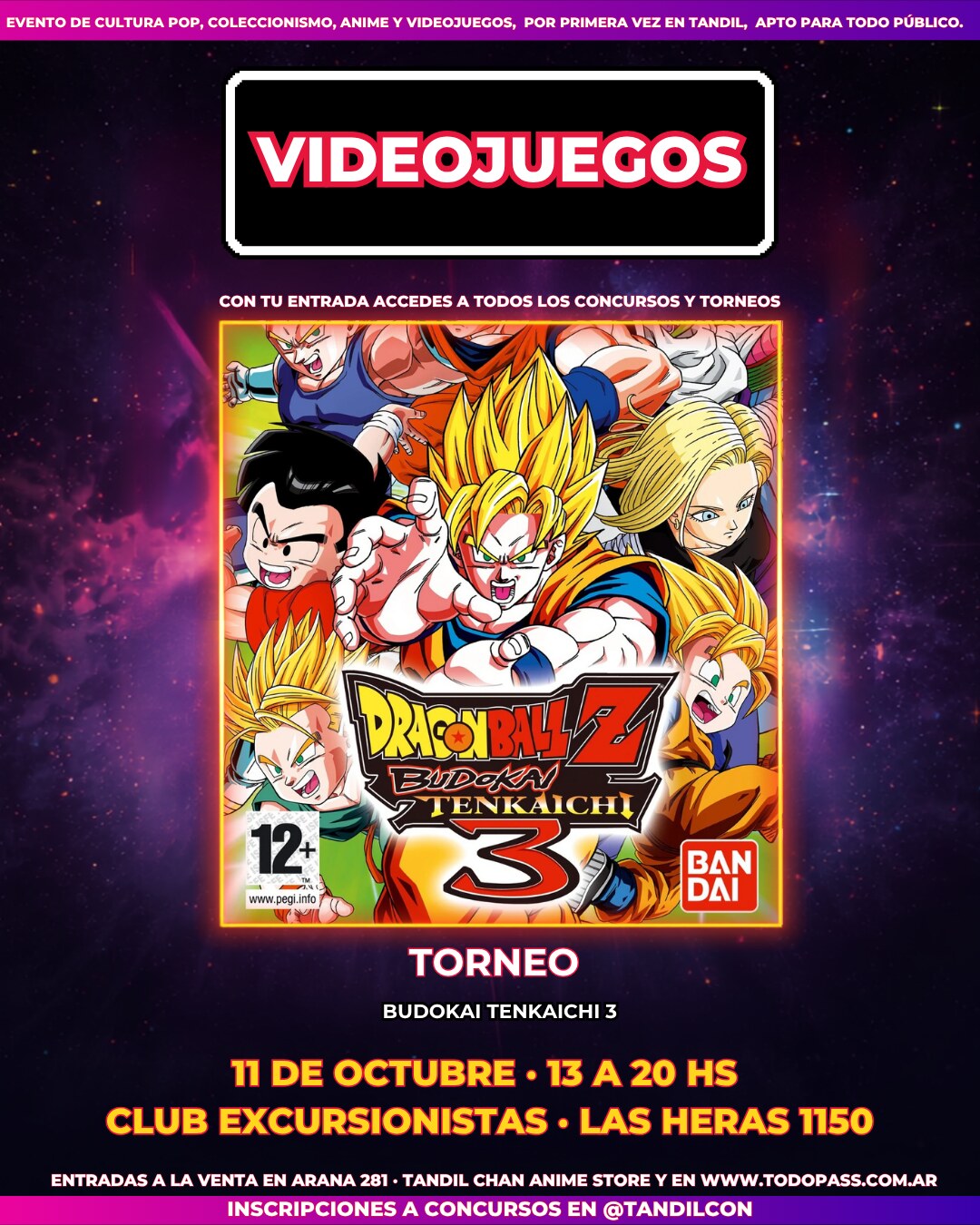 Torneo Budokai Tenkaichi 3 en Tandil Con